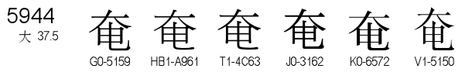 U+5944